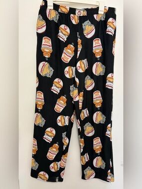 Maruchan Romen noodle Black Novelty Ramen Print Men's Lounge Joggers